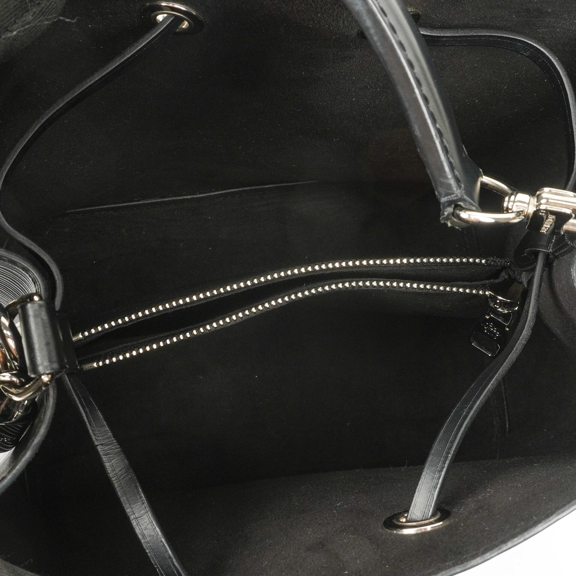 Louis Vuitton NéoNoé Bucket Tasche aus schwarzem Noir Epi Leder mit Kordelzug, 2020
