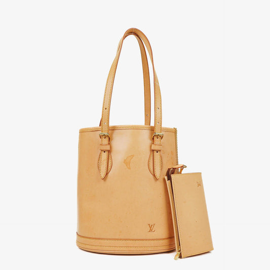 Louis Vuitton Petit Bucket in neutralem Vachetta