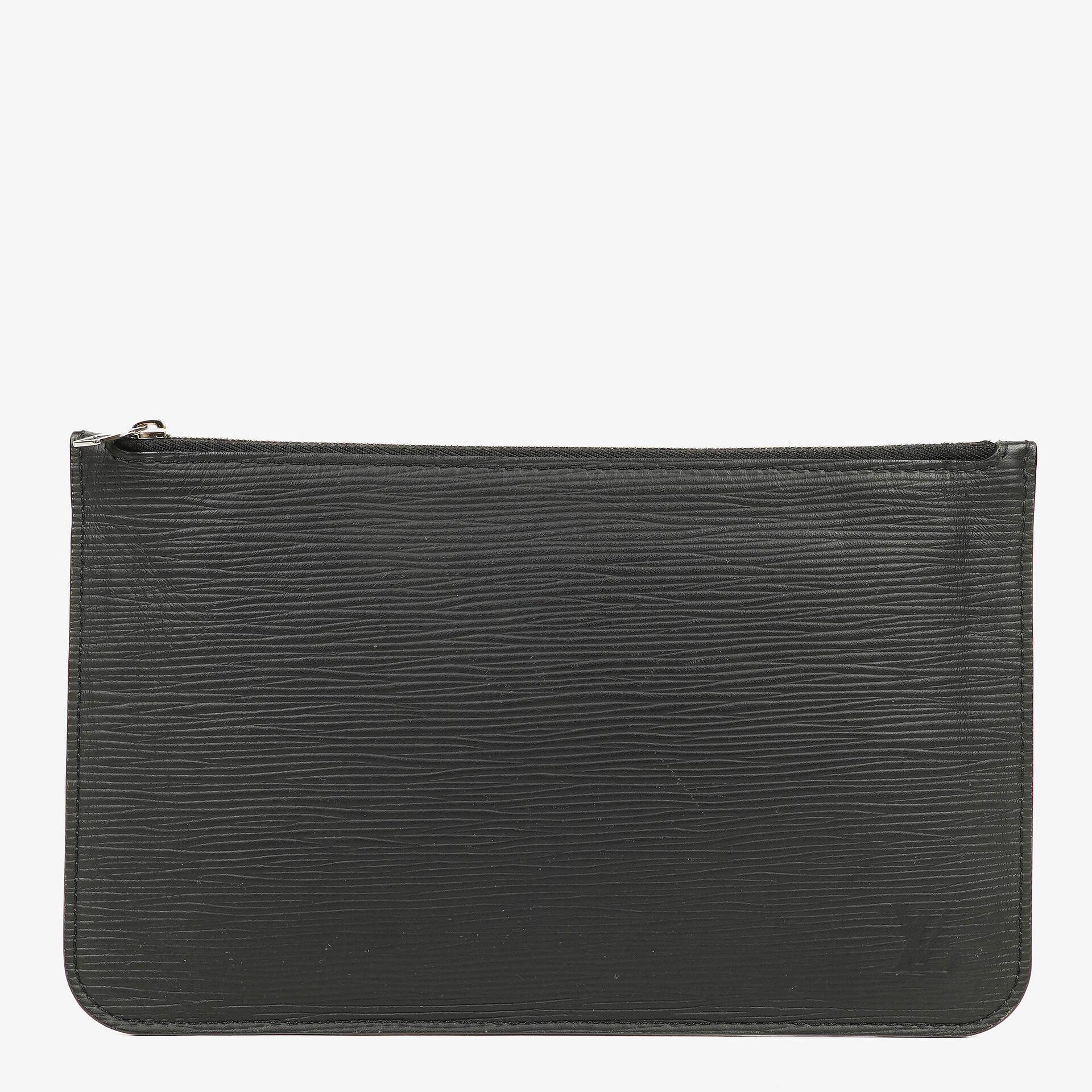 Louis Vuitton Neverfull Clutch Täschchen mit Reißverschluss aus schwarzem Epi Leder