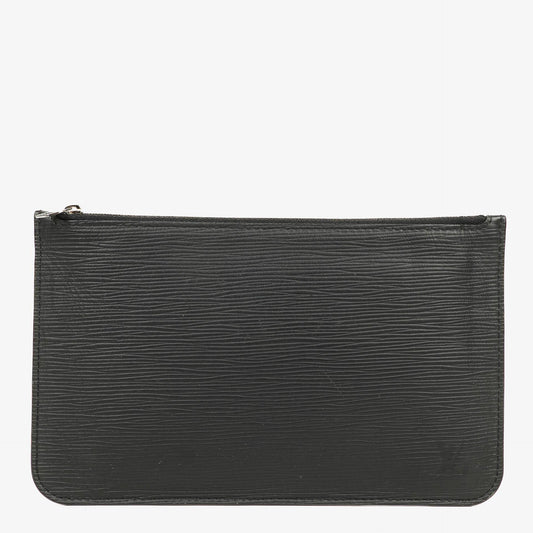 Louis Vuitton Neverfull Clutch Täschchen mit Reißverschluss aus schwarzem Epi Leder