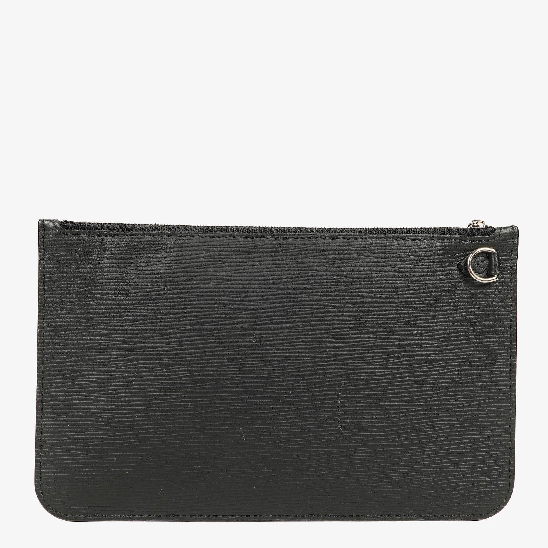 Louis Vuitton Neverfull Clutch Täschchen mit Reißverschluss aus schwarzem Epi Leder