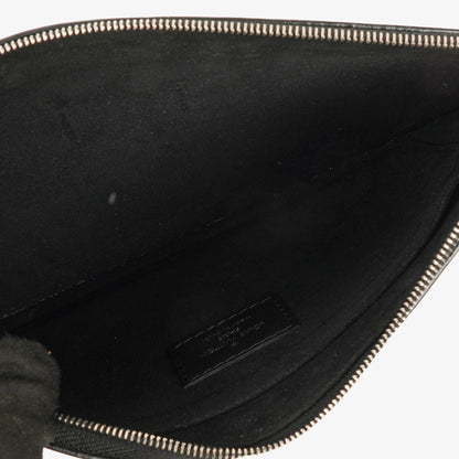 Louis Vuitton Neverfull Clutch Täschchen mit Reißverschluss aus schwarzem Epi Leder