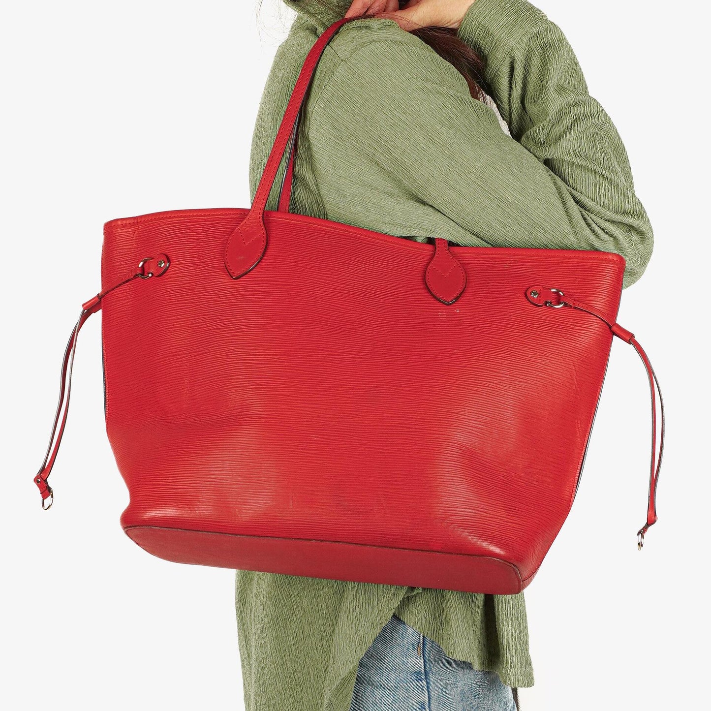 Louis Vuitton Neverfull GM Tote Tasche aus rotem Epi Leder
