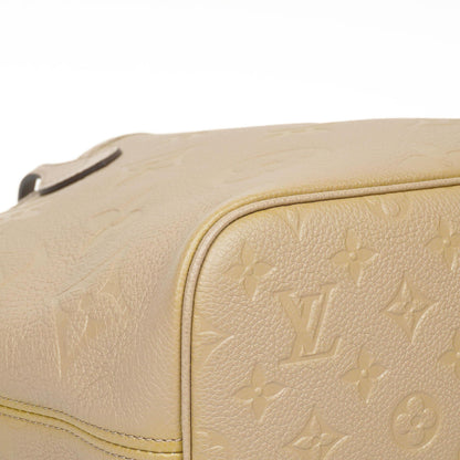 Louis Vuitton Neverfull MM Tragetasche aus beigem Empreinte Leder