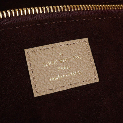 Louis Vuitton Neverfull MM Tragetasche aus beigem Empreinte Leder