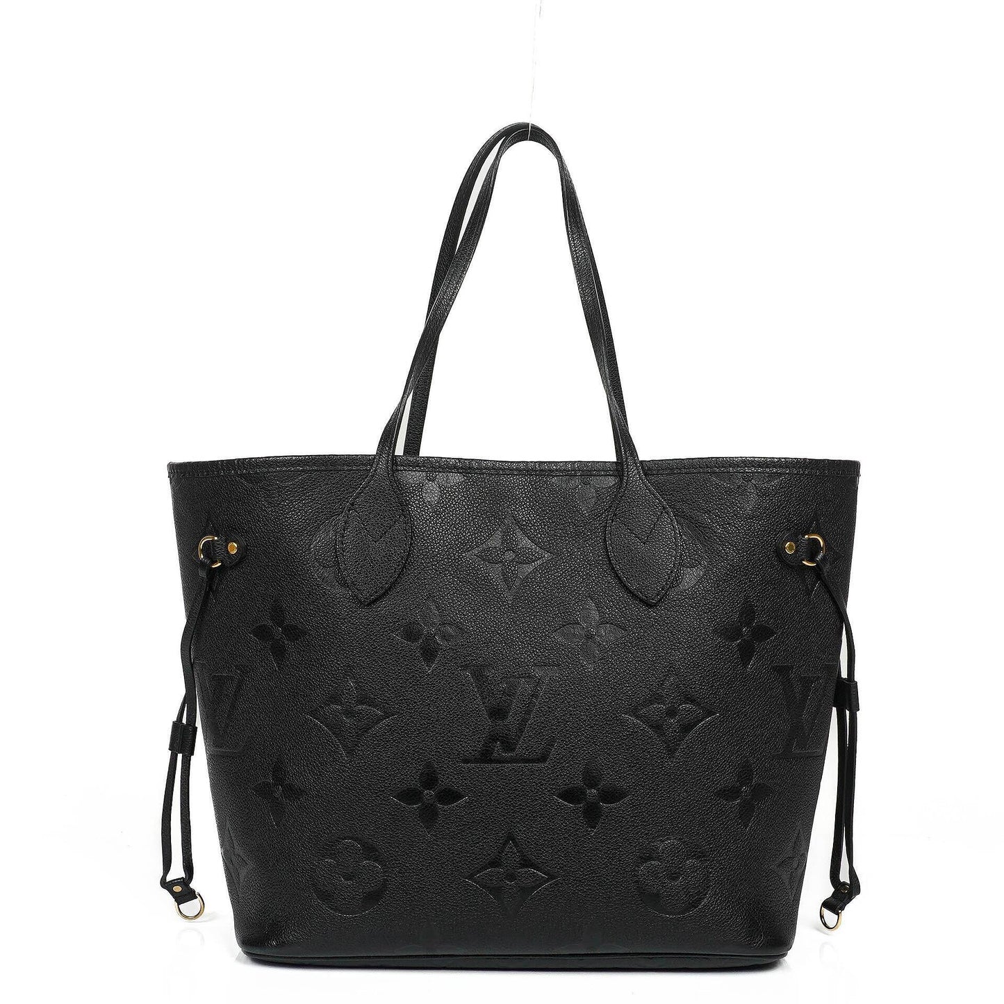 Louis Vuitton Neverfull MM Tragetasche aus schwarzem Empreinte Leder