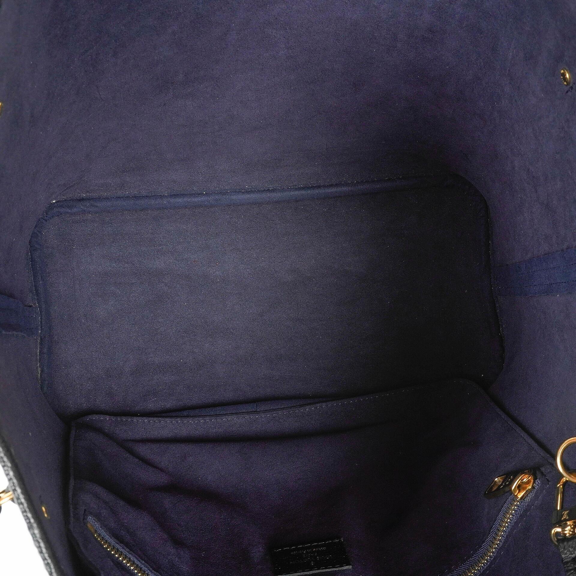Louis Vuitton Neverfull MM Tragetasche aus schwarzem Empreinte Leder