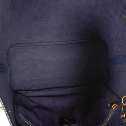 Louis Vuitton Neverfull MM Tragetasche aus schwarzem Empreinte Leder