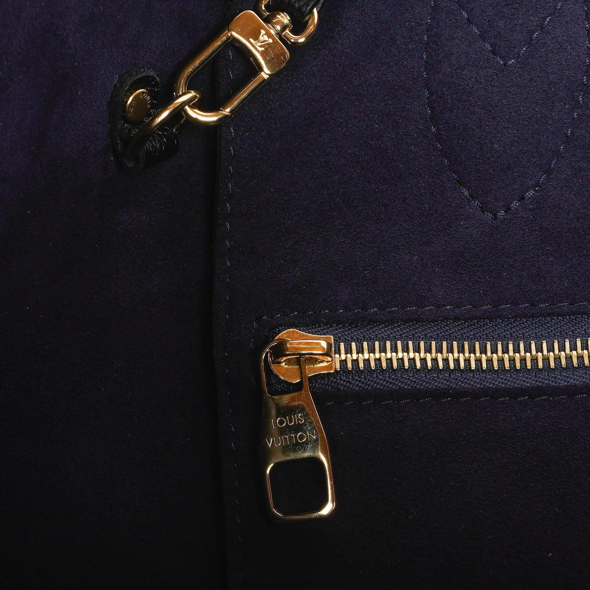 Louis Vuitton Neverfull MM Tragetasche aus schwarzem Empreinte Leder