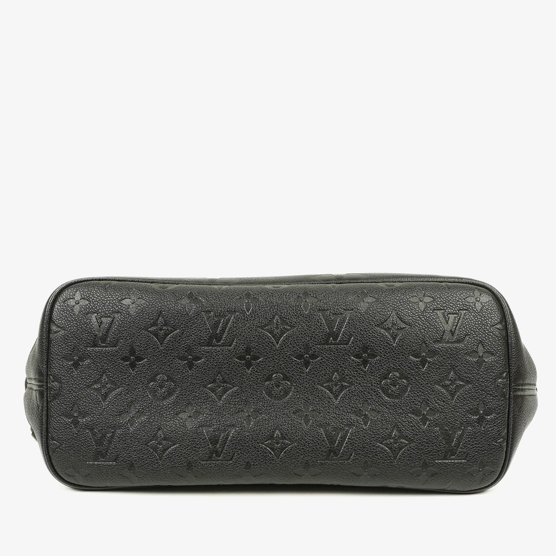 Louis Vuitton Neverfull MM Tragetasche aus schwarzem Empreinte Leder