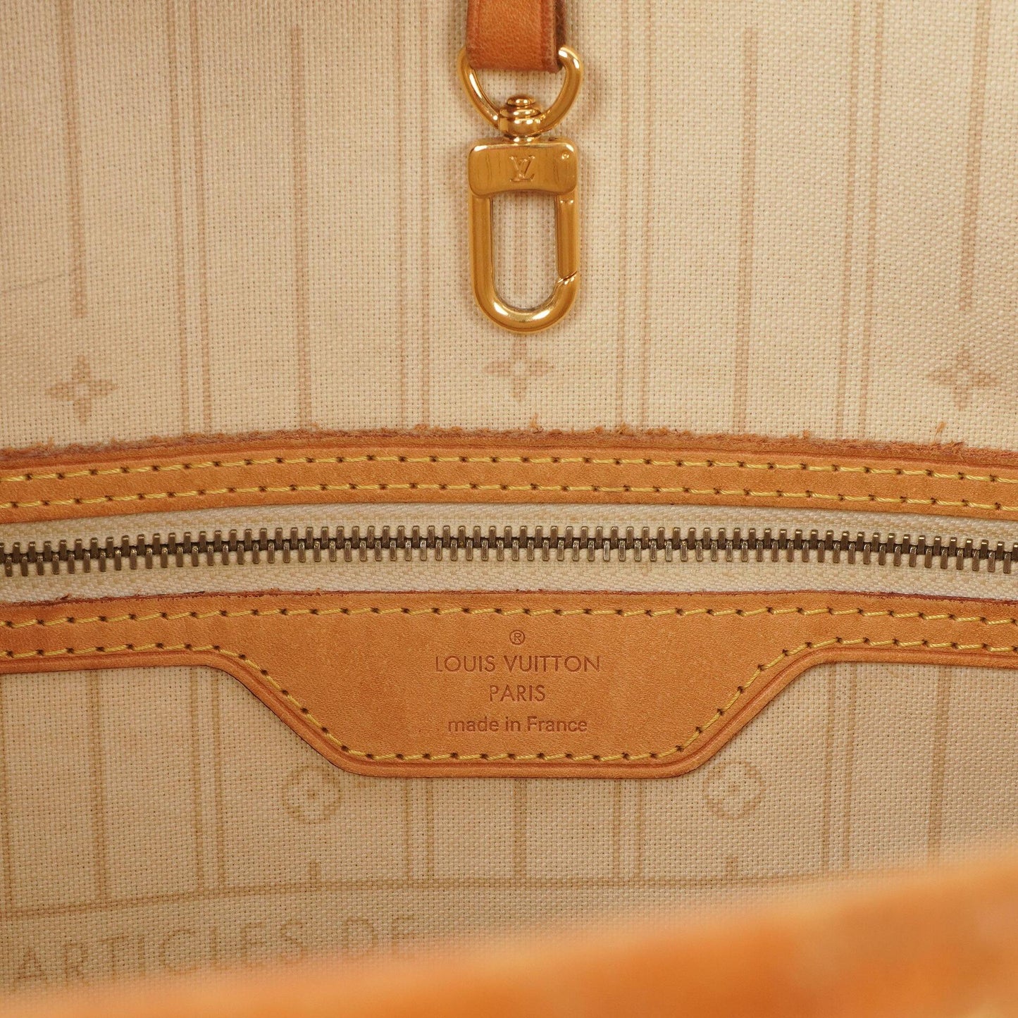 Louis Vuitton Neverfull MM Tote Bag aus beschichtetem Damier Azur Canvas
