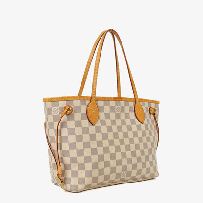 Louis Vuitton Neverfull PM Tote aus Damier Azur Canvas