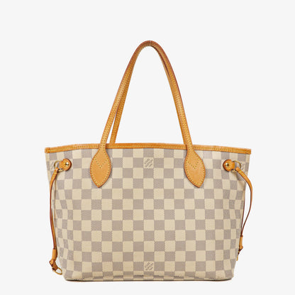 Louis Vuitton Neverfull PM Tote aus Damier Azur Canvas