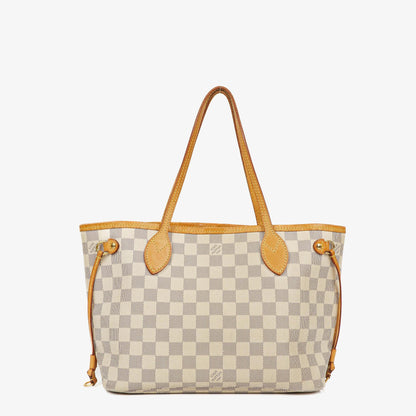Louis Vuitton Neverfull PM Tote Bag aus Damier Azur Canvas