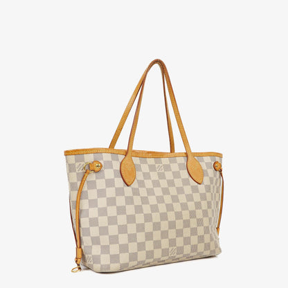 Louis Vuitton Neverfull PM Tote Bag aus Damier Azur Canvas