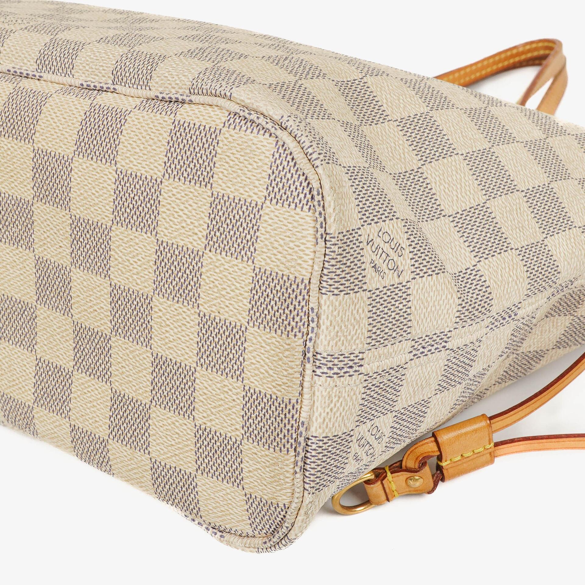 Louis Vuitton Neverfull PM Tote Bag aus Damier Azur Canvas