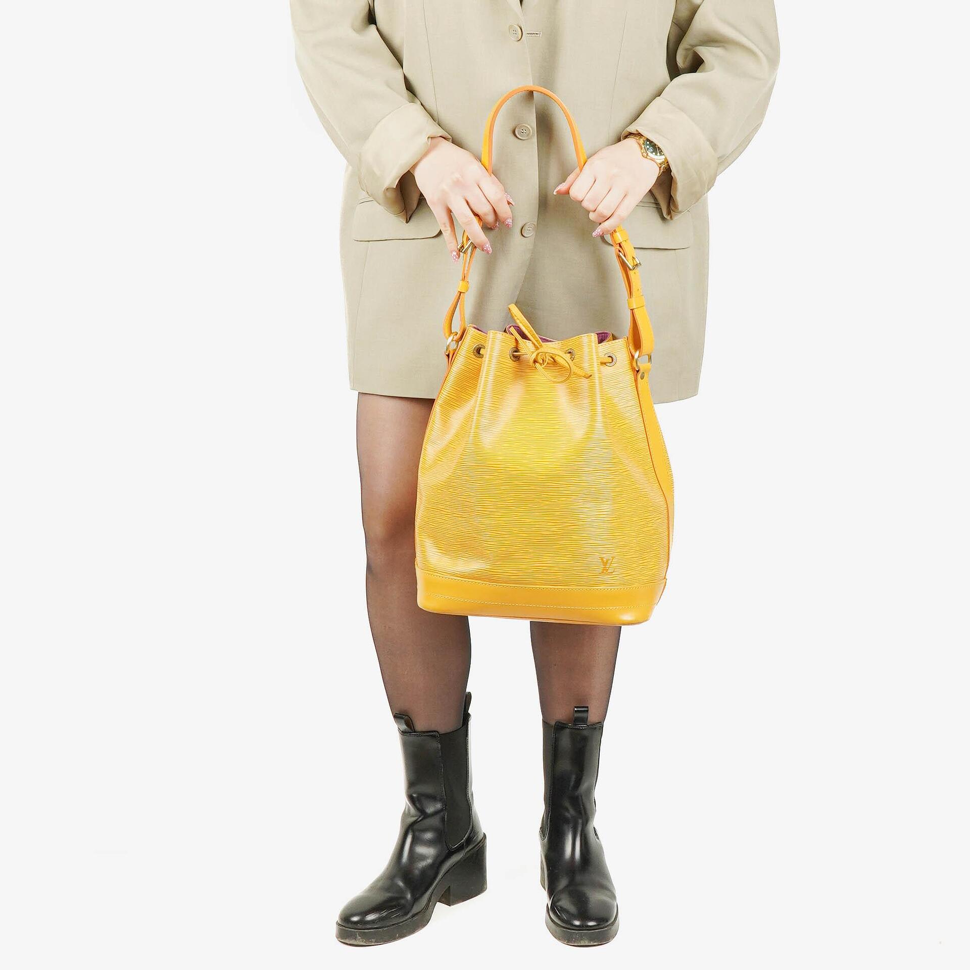 Louis Vuitton Noe GM Schultertasche aus gelbem Epi Leder