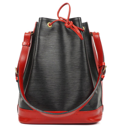 Louis Vuitton Noe Grande GM Schwarz und Rot Epi Leder Schultertasche
