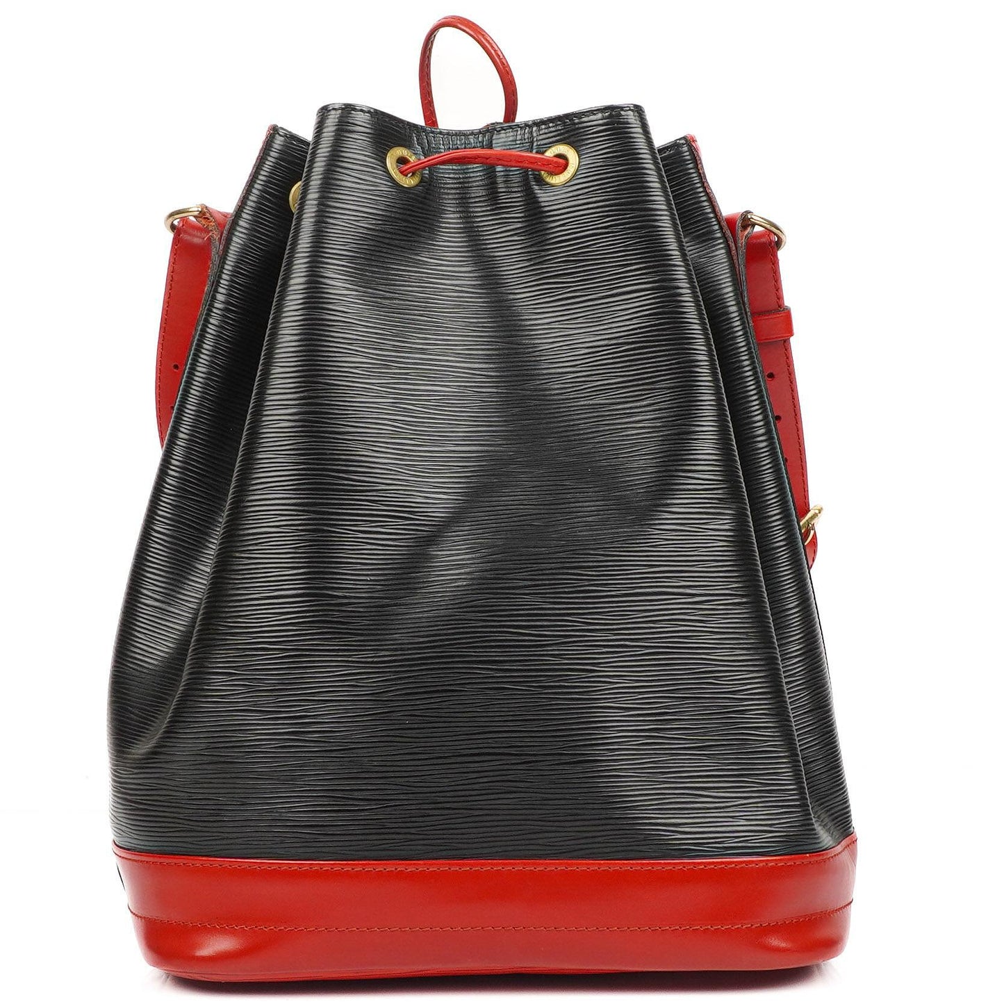 Louis Vuitton Noe Grande GM Schwarz und Rot Epi Leder Schultertasche