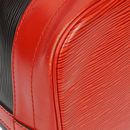 Louis Vuitton Noe Grande GM Schwarz und Rot Epi Leder Schultertasche