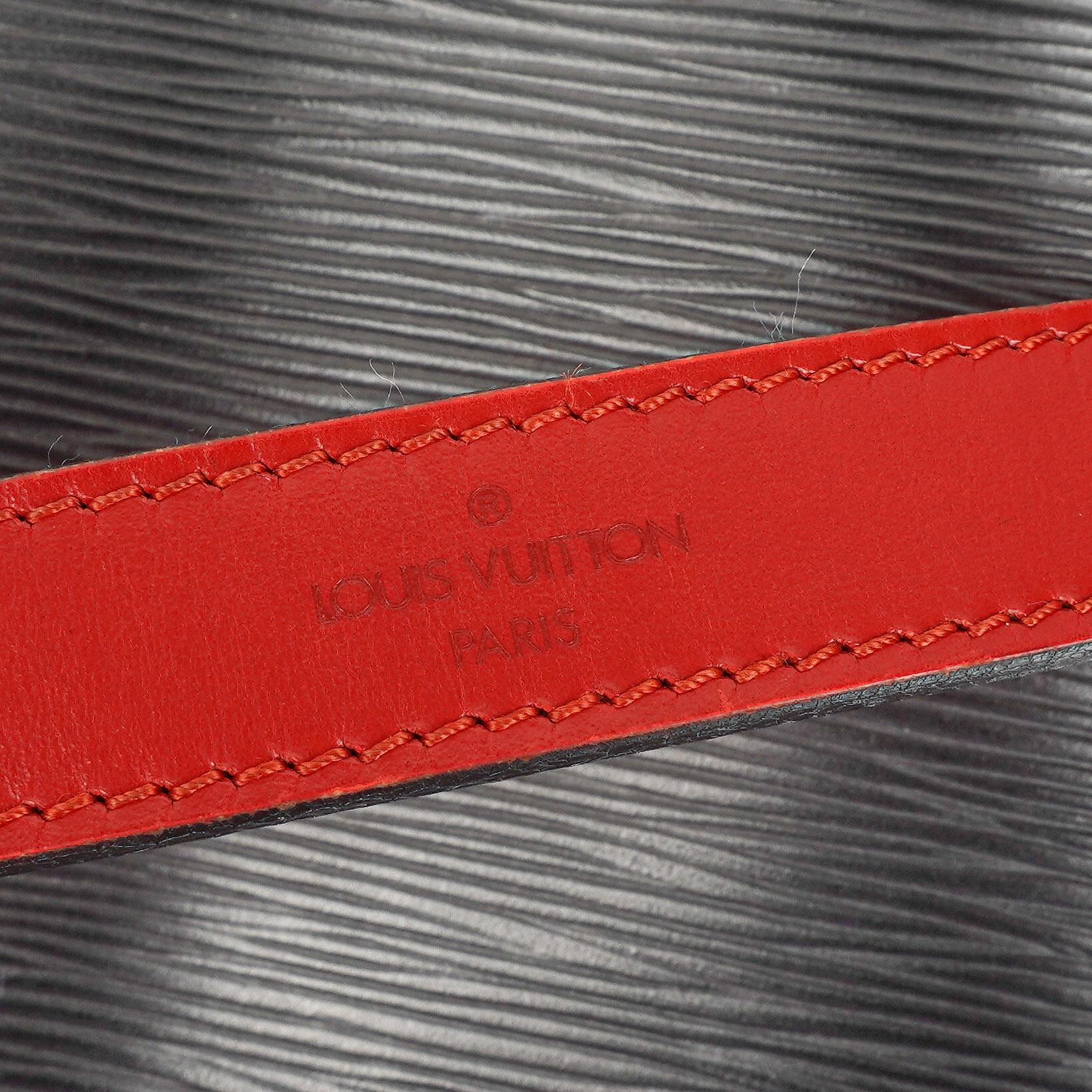 Louis Vuitton Noe Grande GM Schwarz und Rot Epi Leder Schultertasche