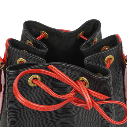 Louis Vuitton Noe Grande GM Schwarz und Rot Epi Leder Schultertasche
