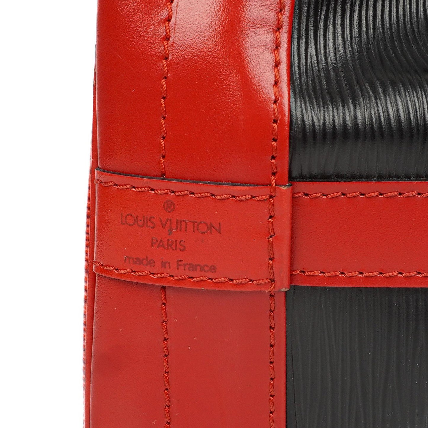 Louis Vuitton Noe Grande GM Schwarz und Rot Epi Leder Schultertasche