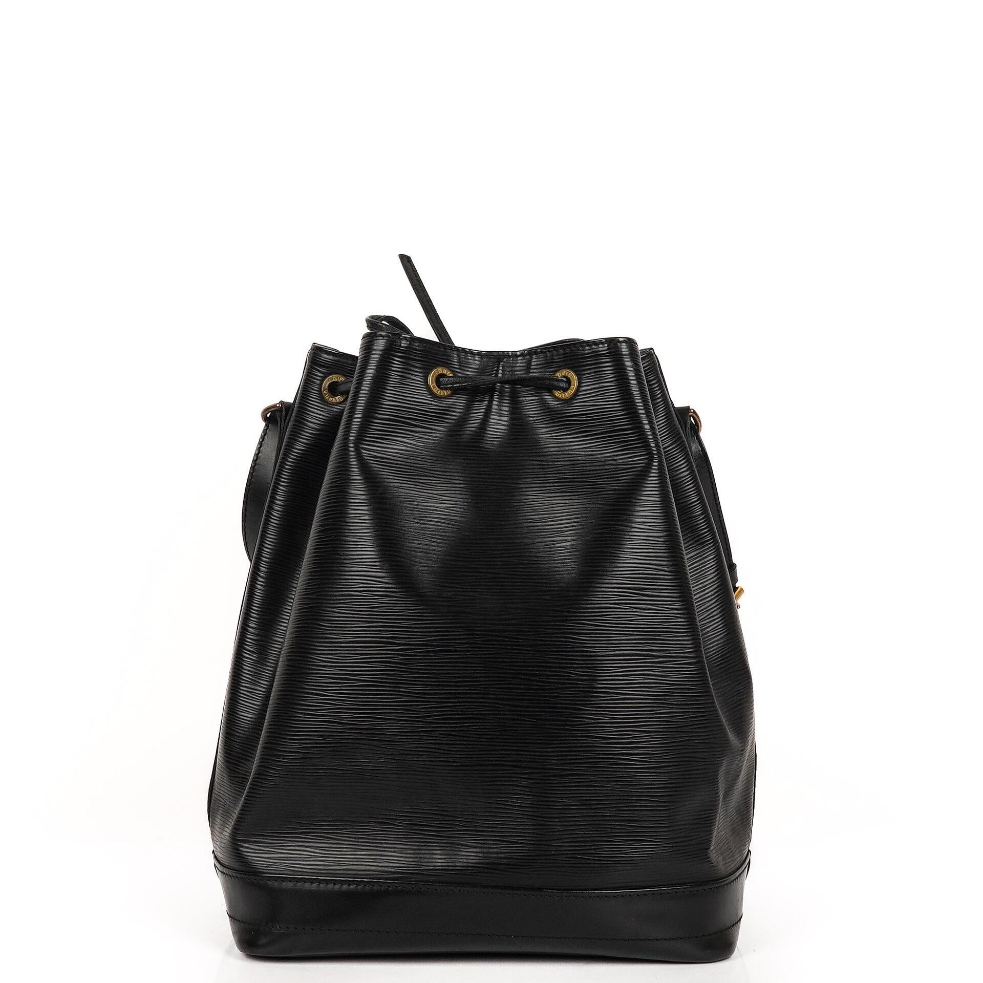 Louis Vuitton Noe Grande GM Schwarze EPI Leder Schultertasche Gut
