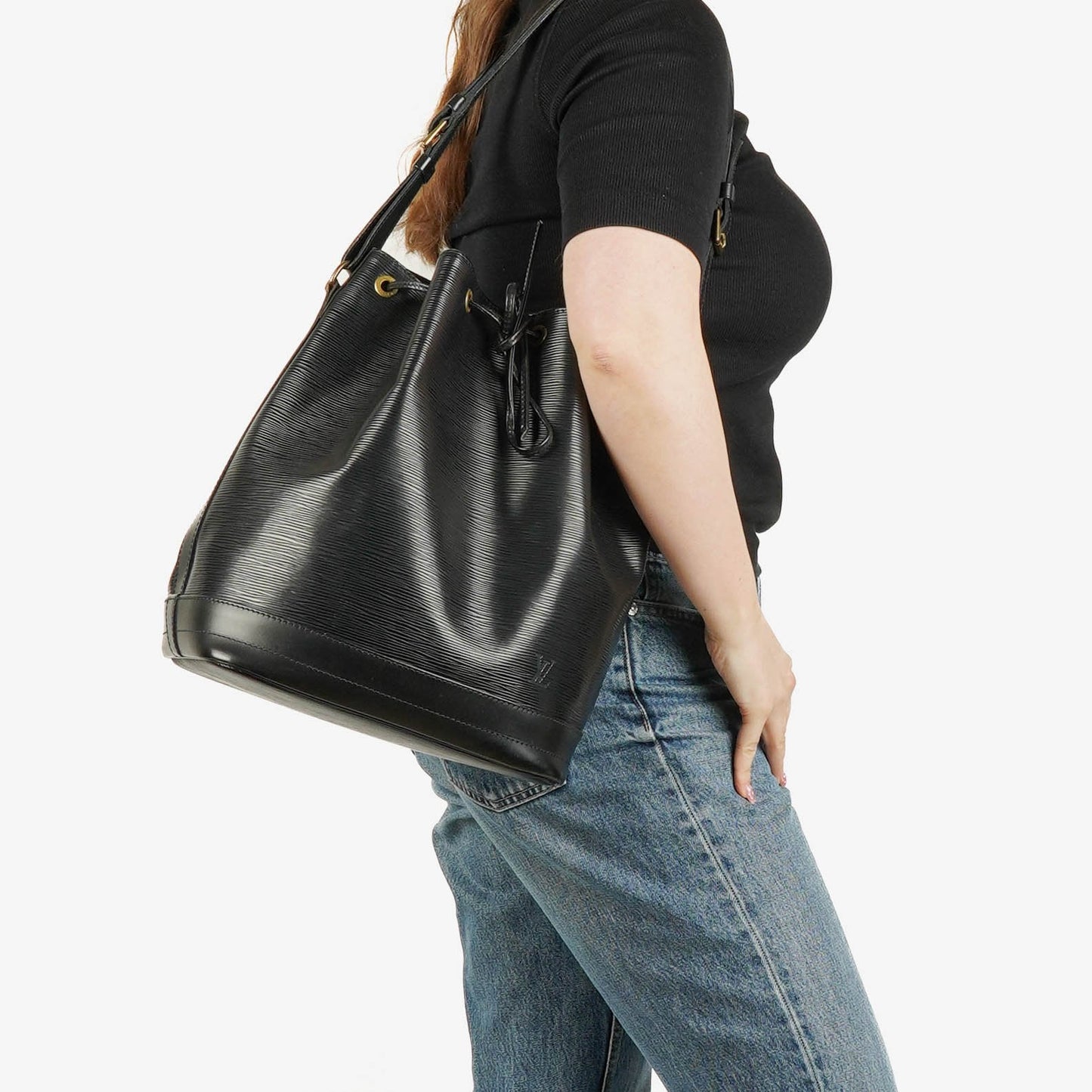 Louis Vuitton Noe Grande GM Schultertasche aus schwarzem Epi Leder