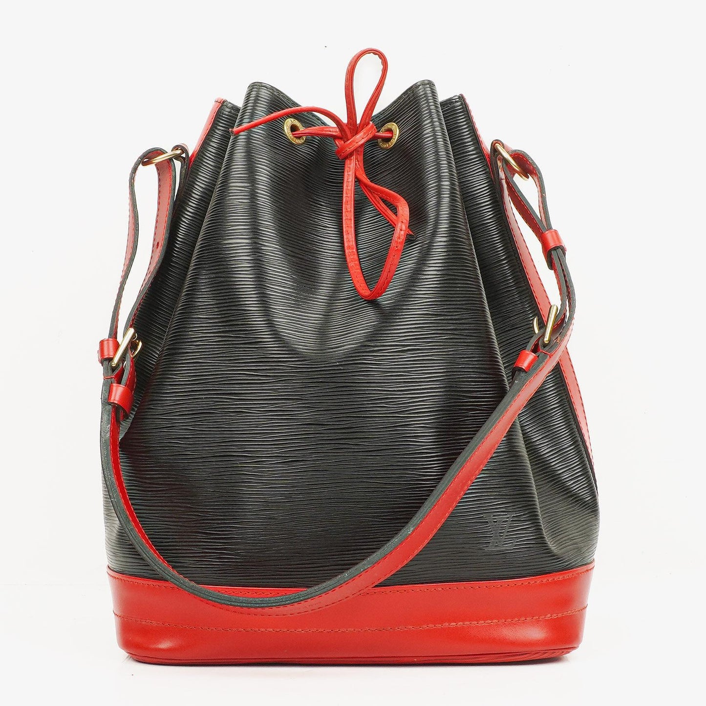 Louis Vuitton Noé Grande GM Schultertasche aus Epi-Leder in Schwarz und Rot