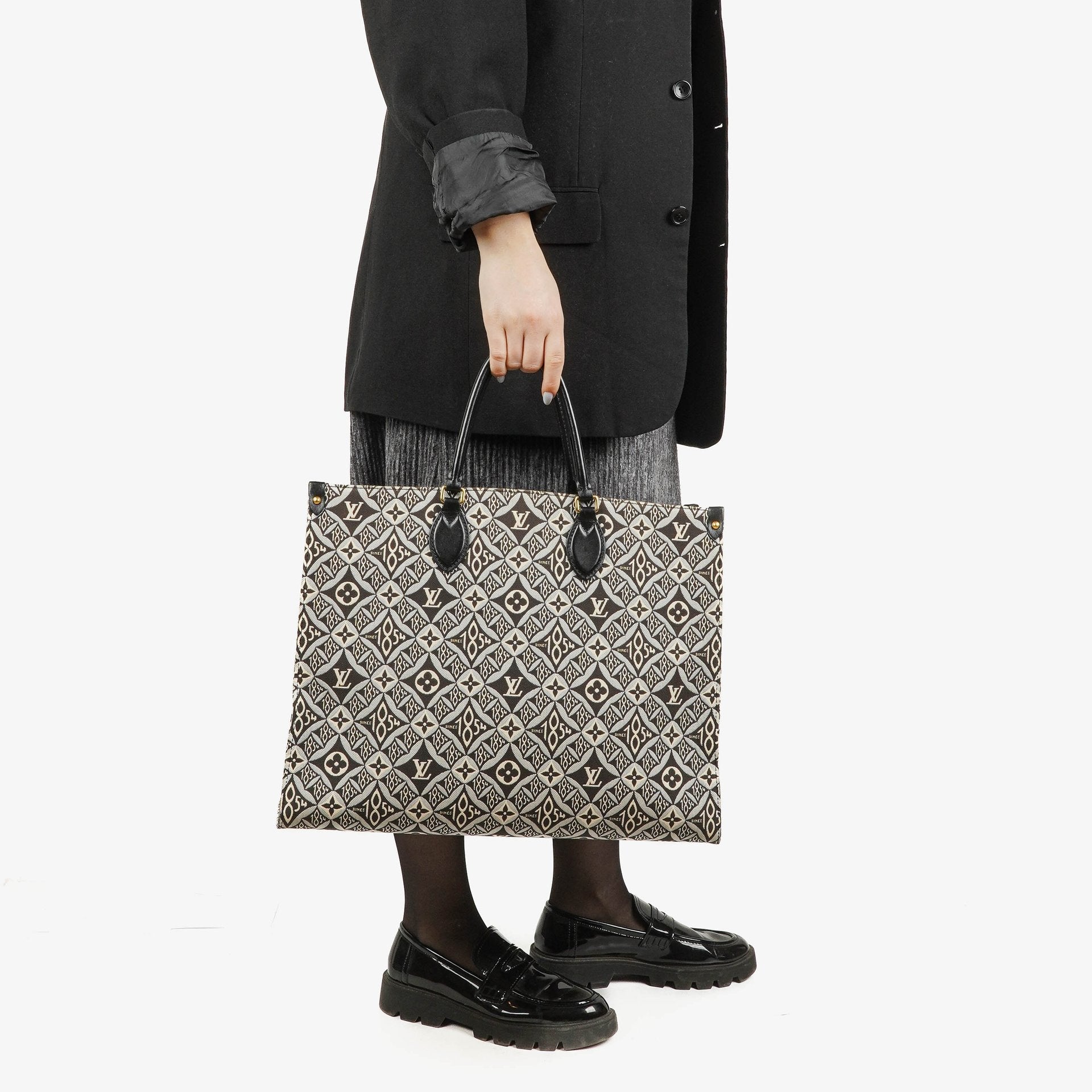 Louis Vuitton Onthego GM Tote Bag aus Gris Since 1854 Canvas
