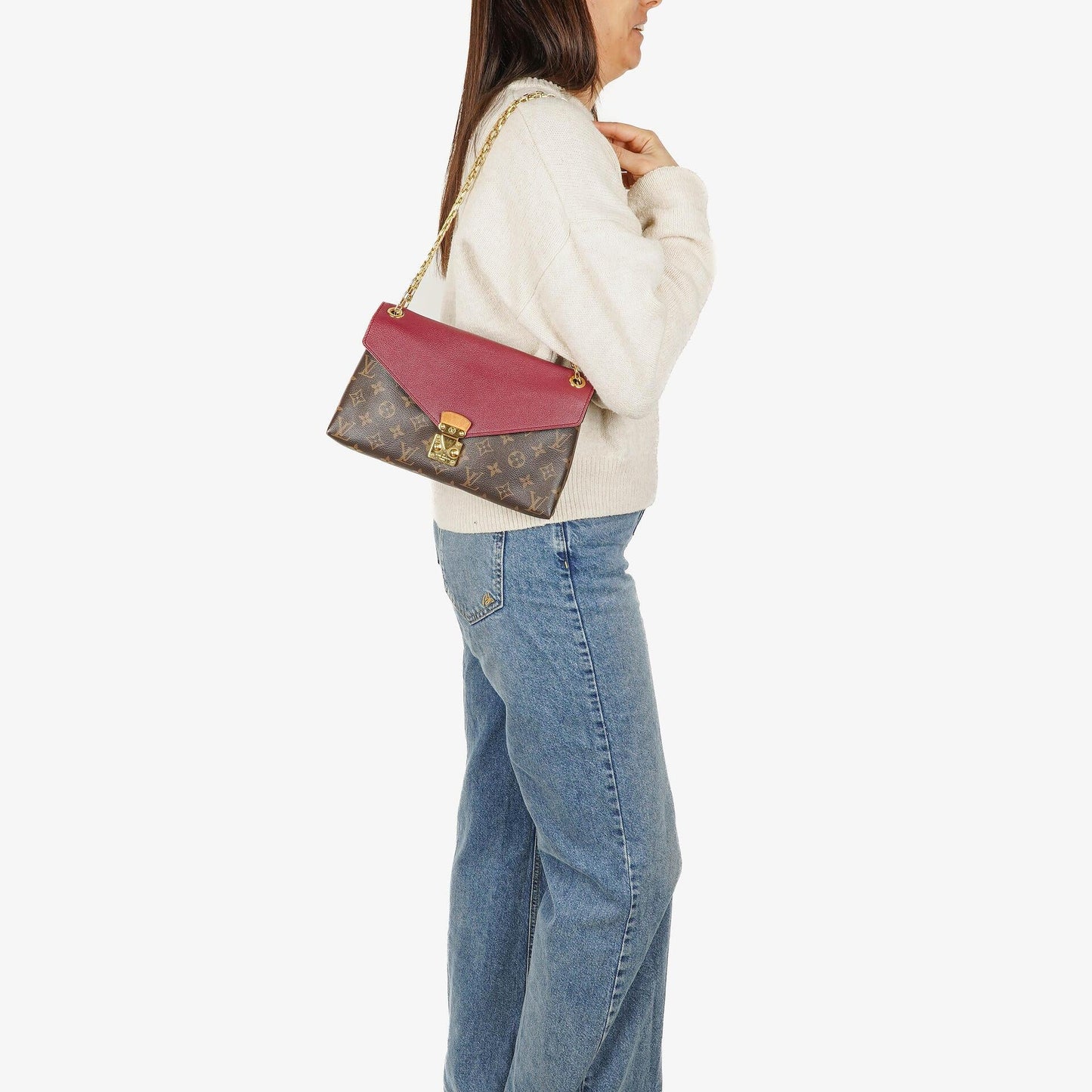 Louis Vuitton Pallas Tasche aus Monogram Canvas in Aurore