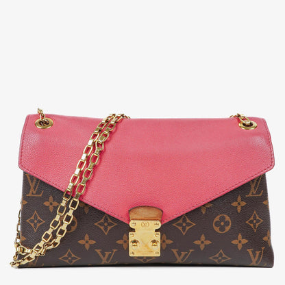 Louis Vuitton Pallas Rose Litchi Chain Tasche aus Monogram Canvas