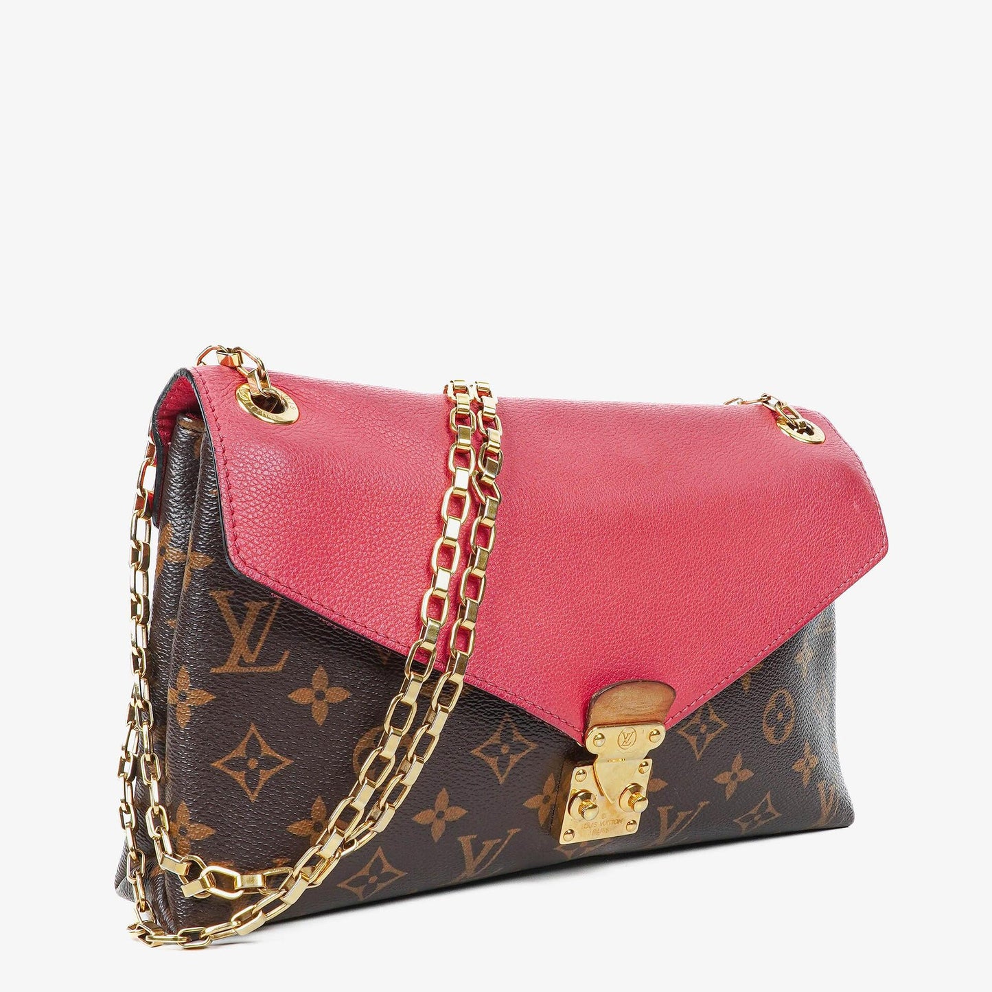 Louis Vuitton Pallas Rose Litchi Chain Tasche aus Monogram Canvas