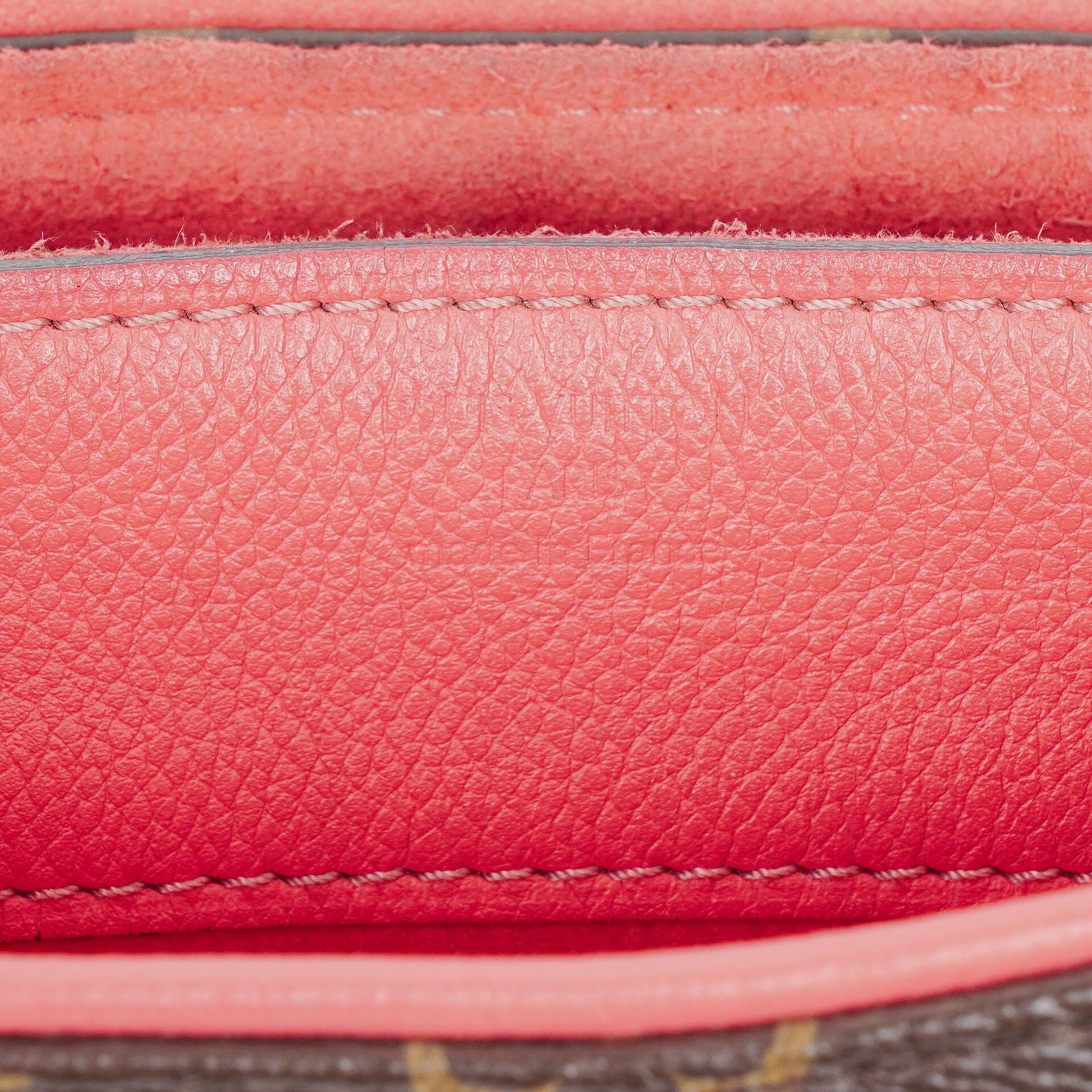 Louis Vuitton Pallas Rose Litchi Chain Tasche aus Monogram Canvas