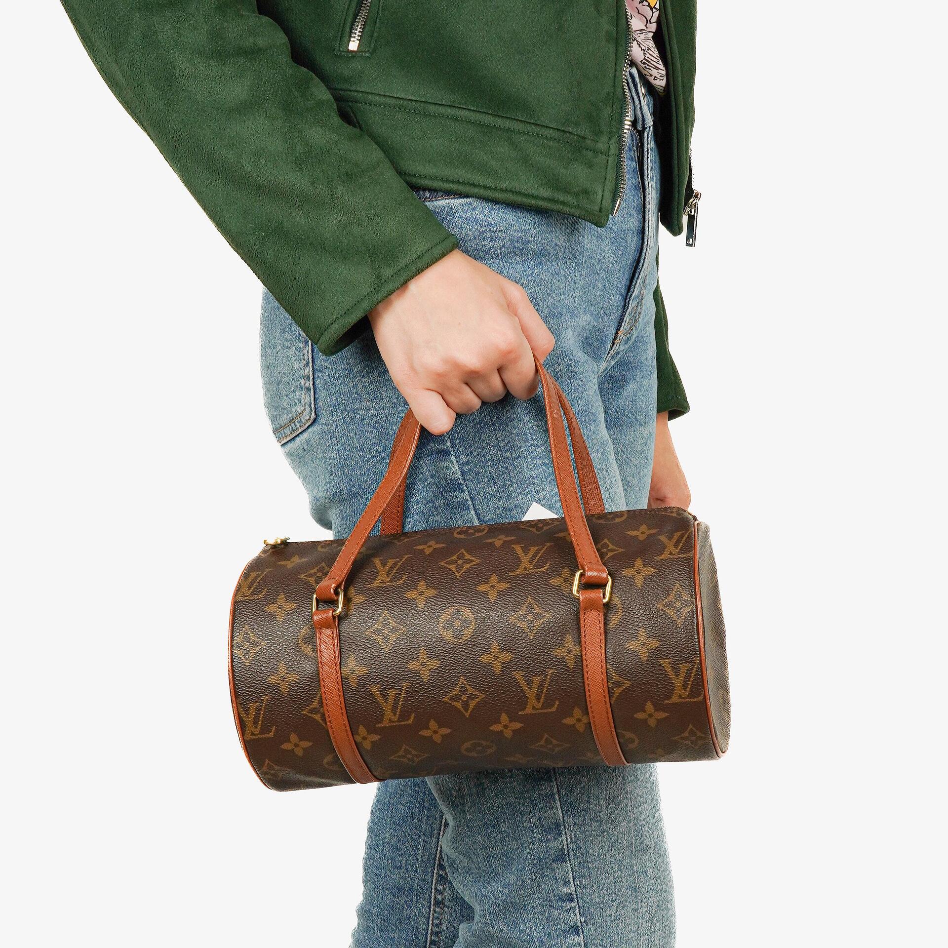 Louis Vuitton Papillon 25 Vintage Monogram Canvas Handtasche