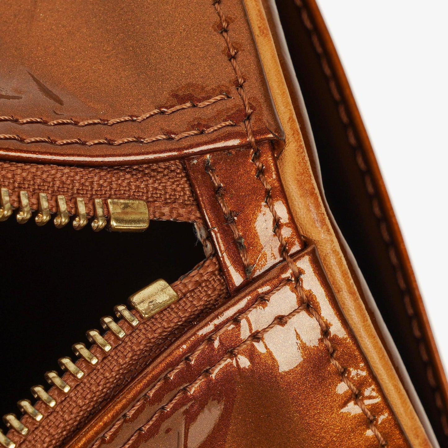 Louis Vuitton Papillon 30 Bedford Tasche aus Monogram Vernis Leder in Bronze