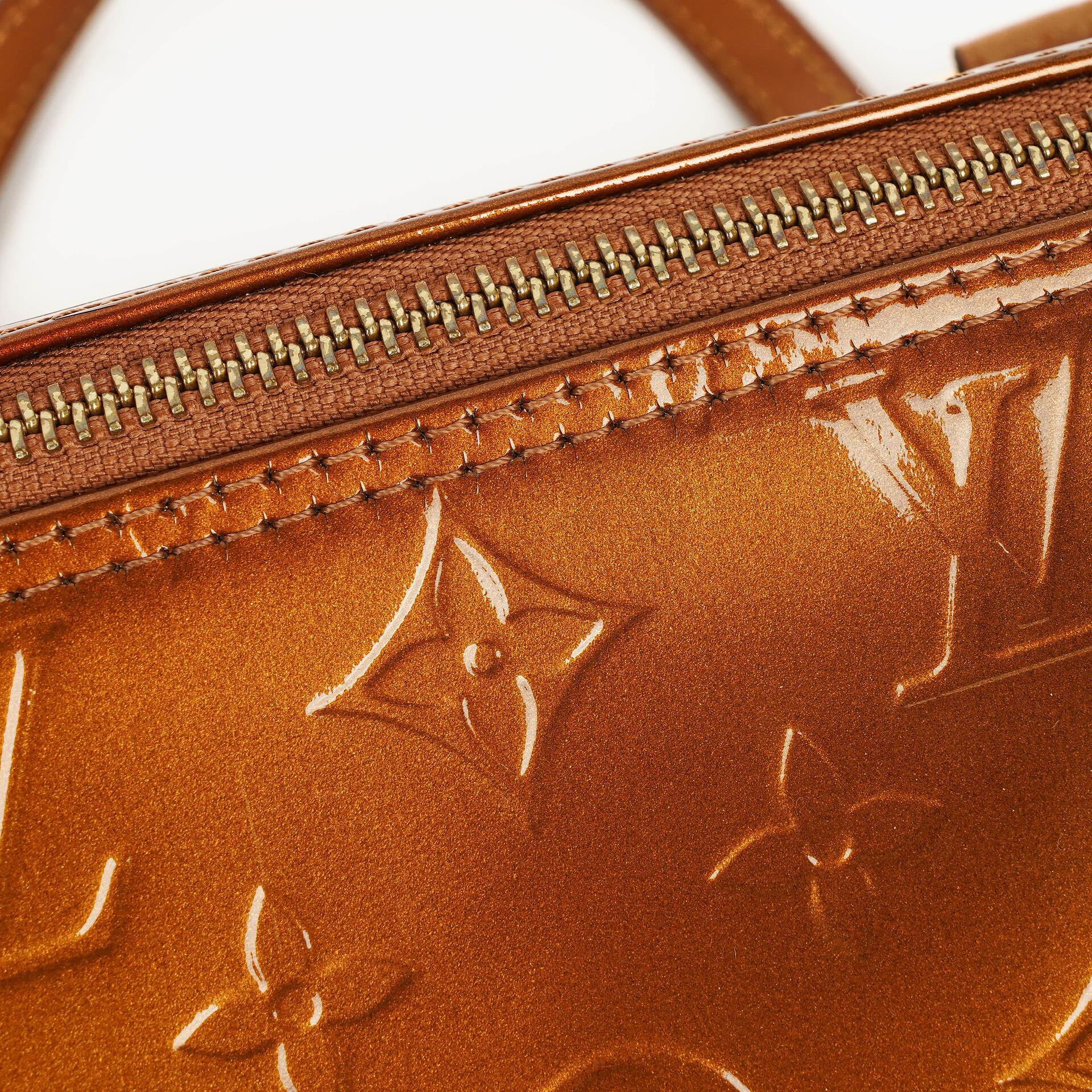 Louis Vuitton Papillon 30 Bedford Tasche aus Monogram Vernis Leder in Bronze