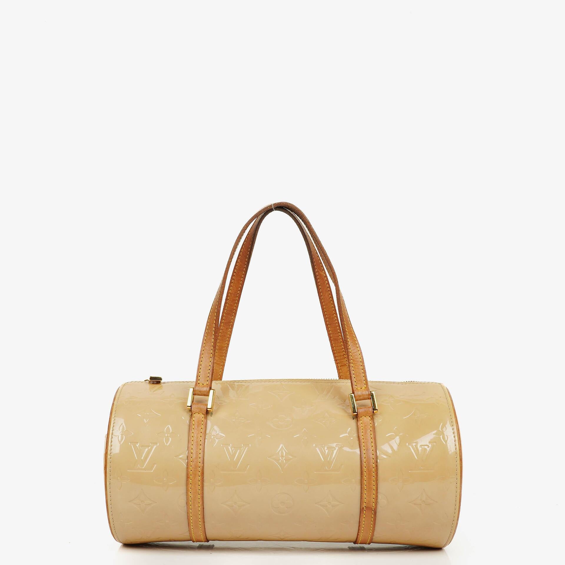 Louis Vuitton Papillon 30 Bedford Tasche aus cremebeigem Monogram Vernis Leder