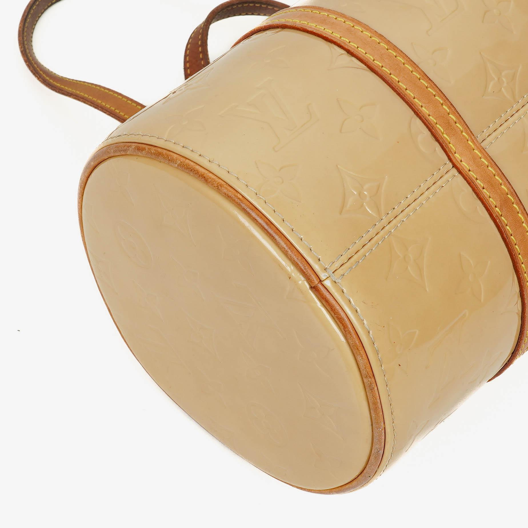 Louis Vuitton Papillon 30 Bedford Tasche aus cremebeigem Monogram Vernis Leder