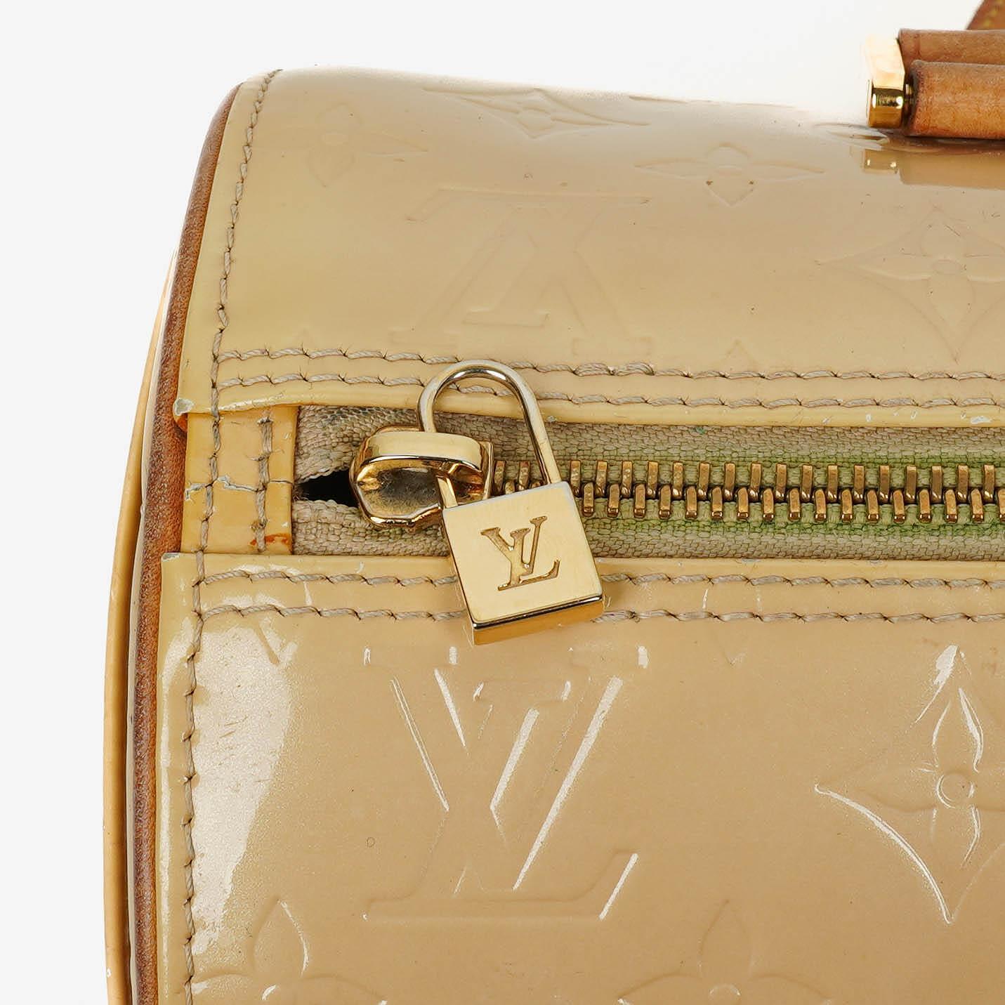 Louis Vuitton Papillon 30 Bedford Tasche aus cremebeigem Monogram Vernis Leder