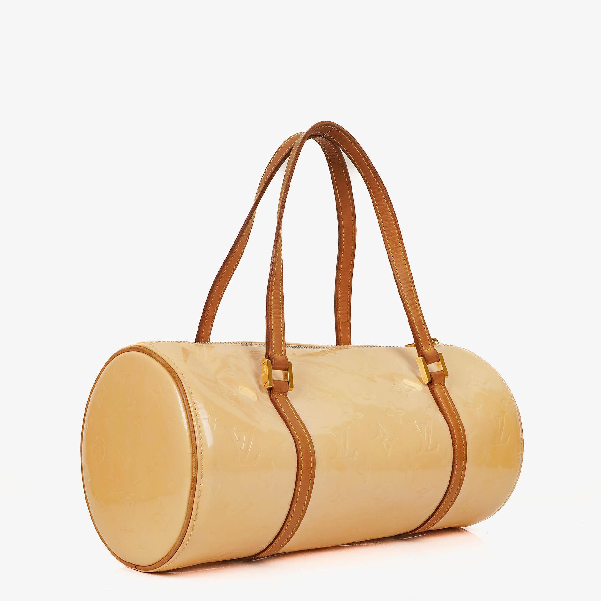 Louis Vuitton Papillon 30 Bedford Tasche aus cremebeigem Monogram Vernis Leder