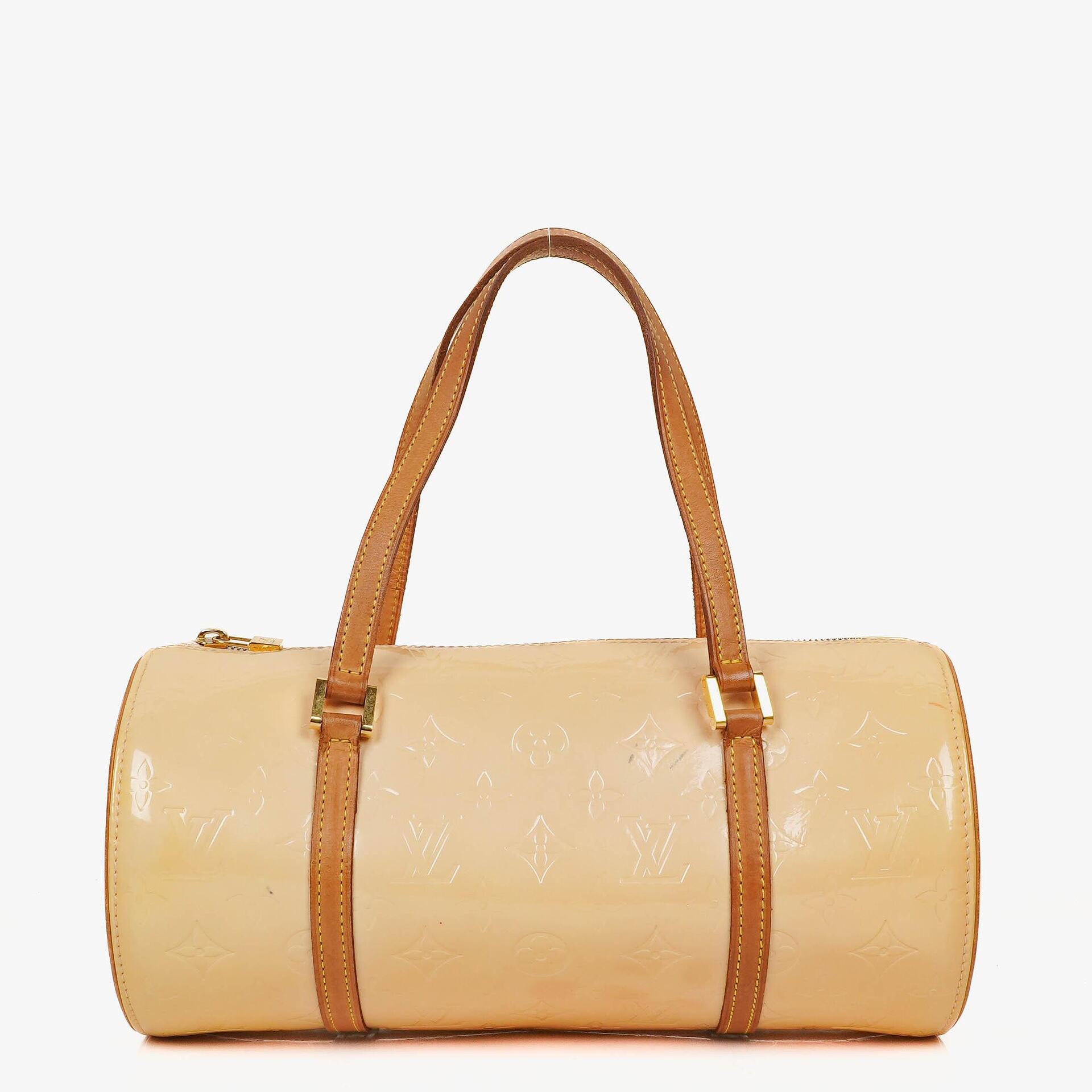 Louis Vuitton Papillon 30 Bedford Tasche aus cremebeigem Monogram Vernis Leder
