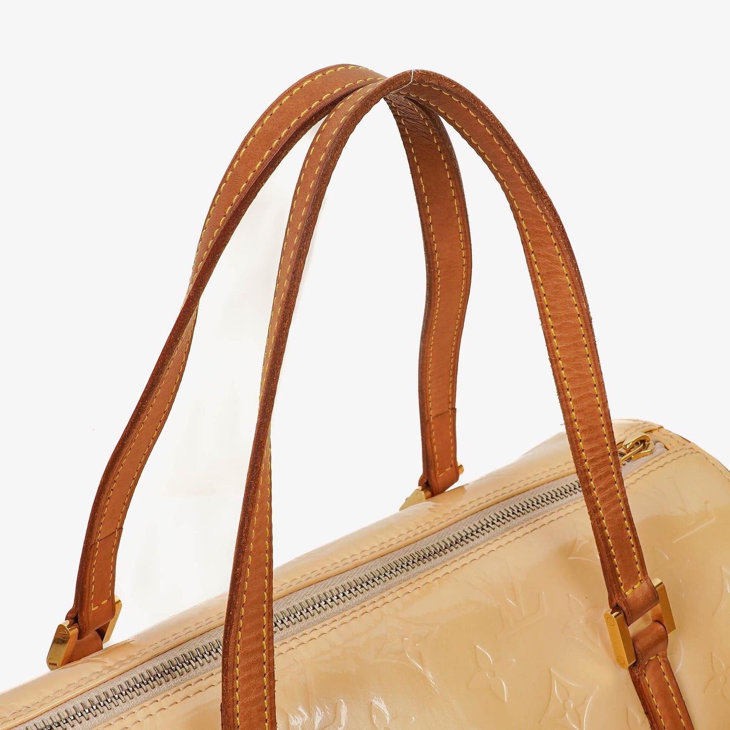 Louis Vuitton Papillon 30 Bedford Tasche aus cremebeigem Monogram Vernis Leder