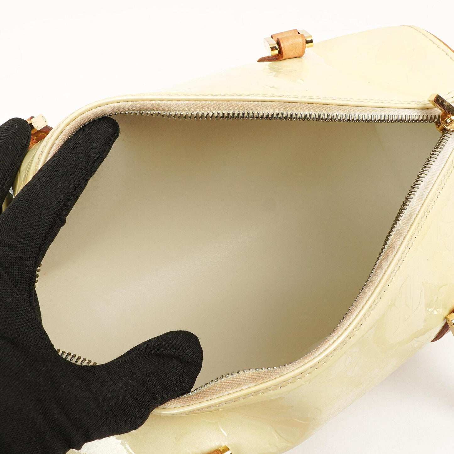 Louis Vuitton Papillon 30 Bedford Perle Monogram Vernis Leder Tasche
