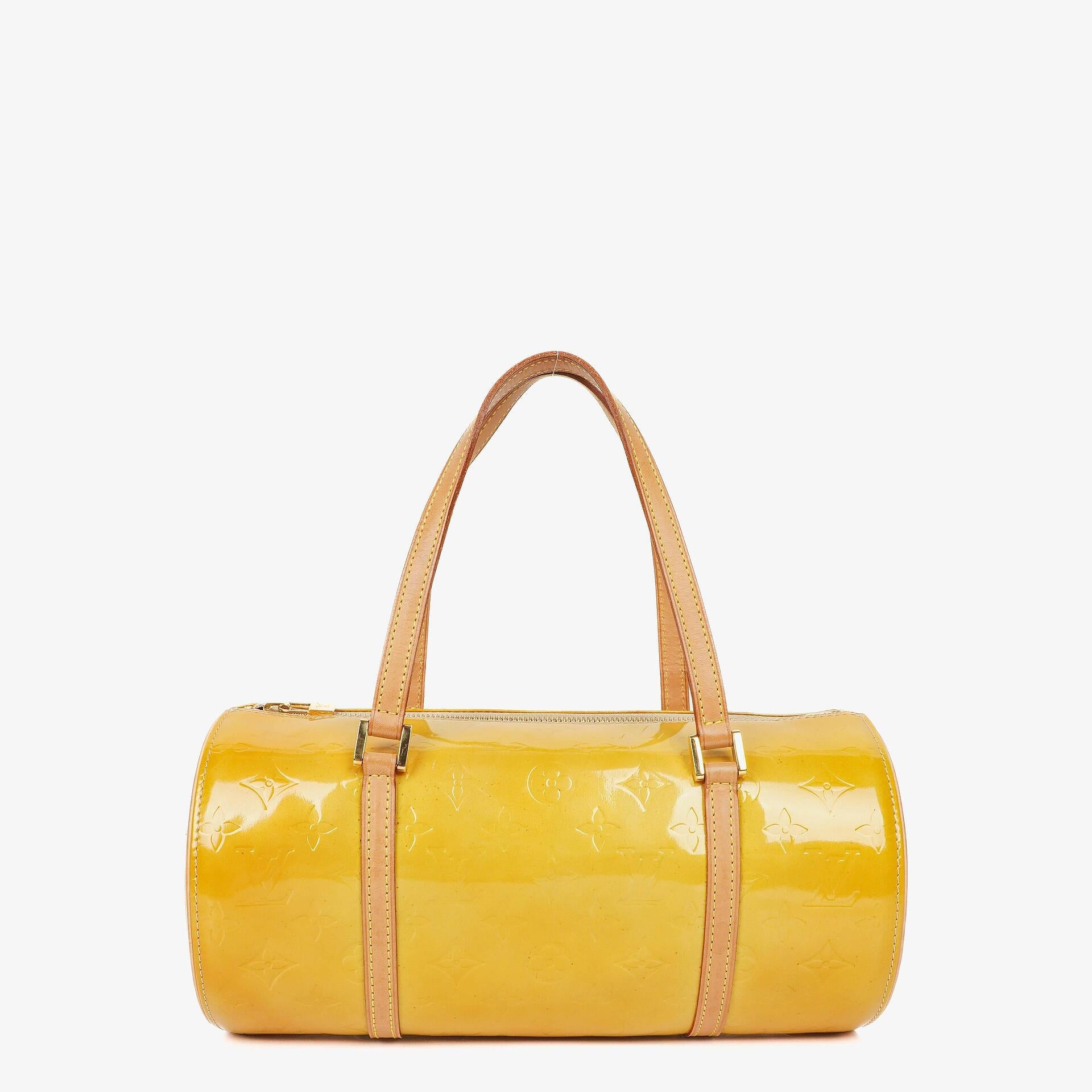 Louis Vuitton Papillon 30 Bedford Tasche aus gelbem Monogram Vernis Leder