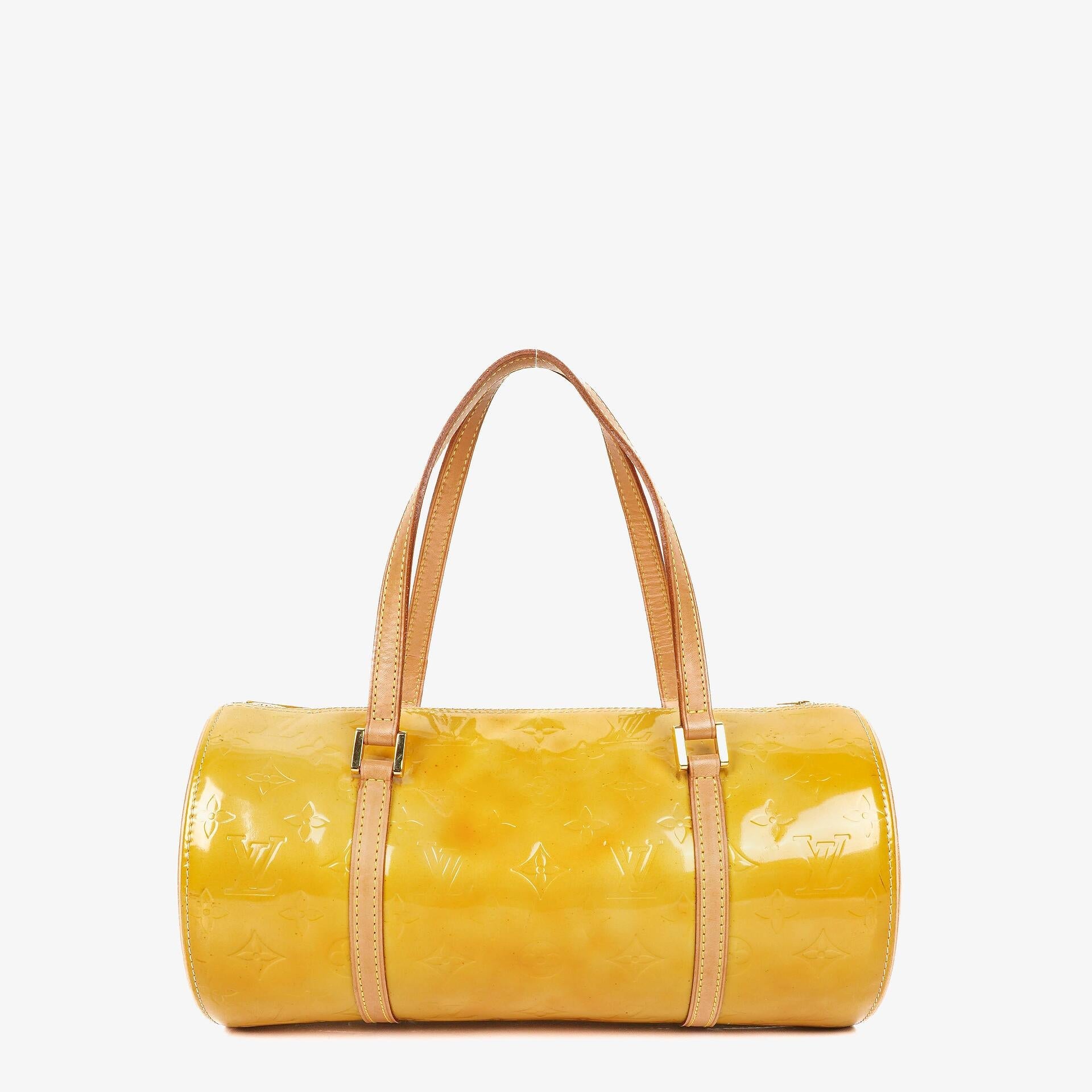 Louis Vuitton Papillon 30 Bedford Tasche aus gelbem Monogram Vernis Leder