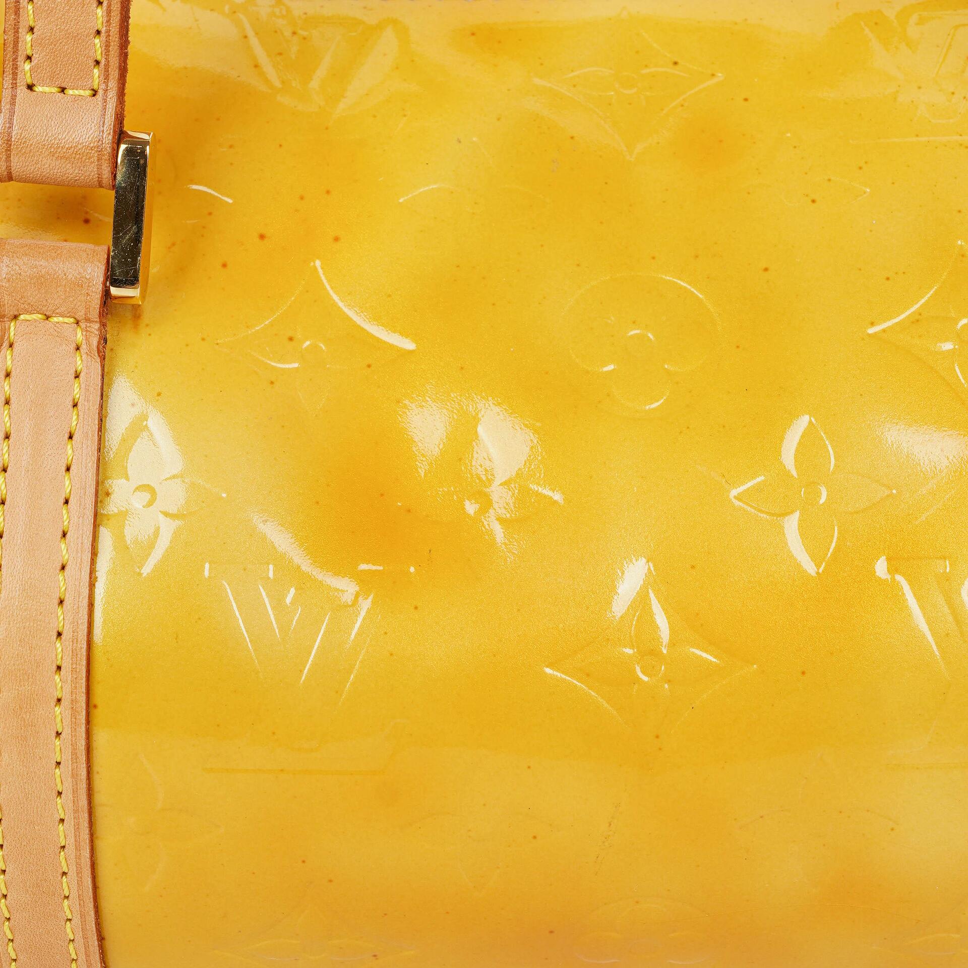 Louis Vuitton Papillon 30 Bedford Tasche aus gelbem Monogram Vernis Leder