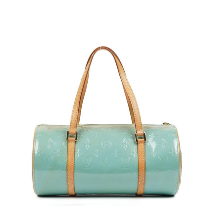 Louis Vuitton Papillon 30 Blau Monogram Vernis Leder Handtasche