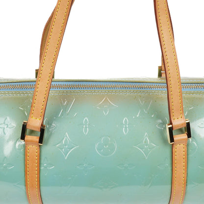 Louis Vuitton Papillon 30 Blau Monogram Vernis Leder Handtasche